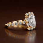 S925 Sterling Silver 18K Gold-Plated Moissanite Ring5