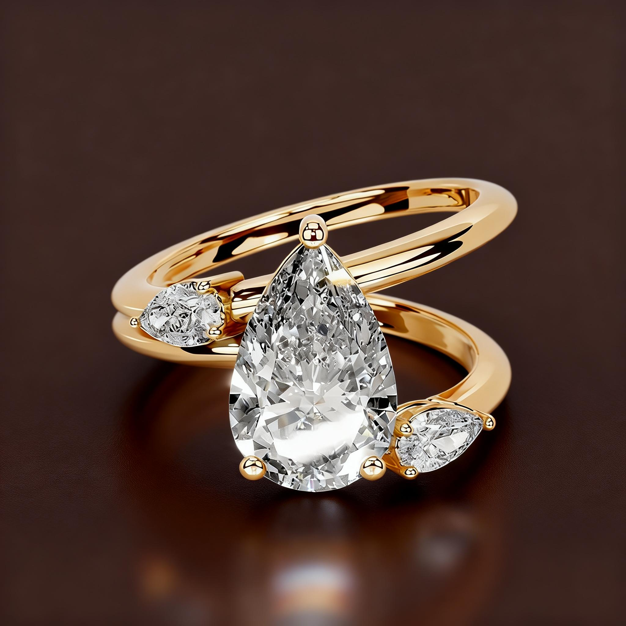 S925 Sterling Silver 18K Gold-Plated Moissanite Ring1
