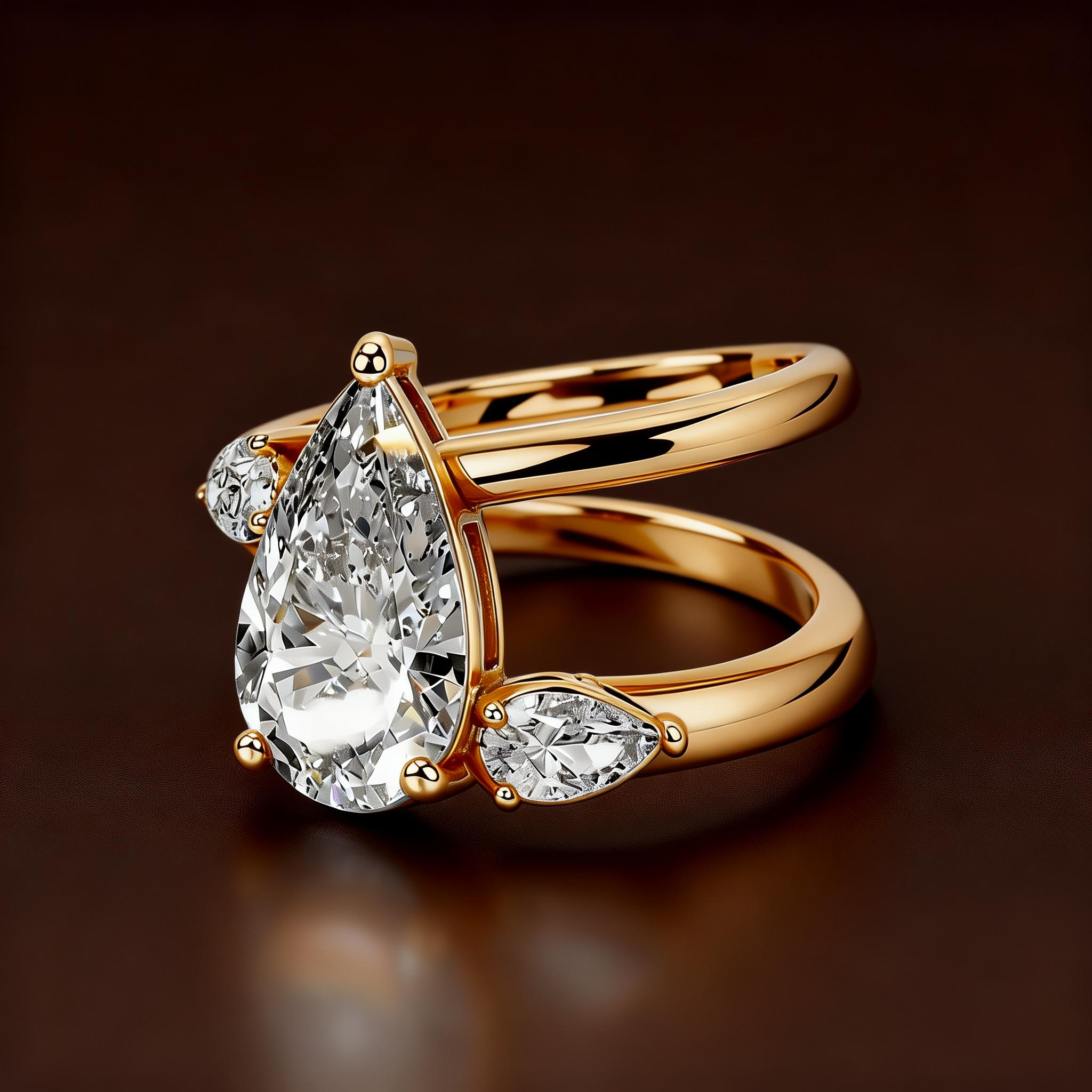 S925 Sterling Silver 18K Gold-Plated Moissanite Ring1