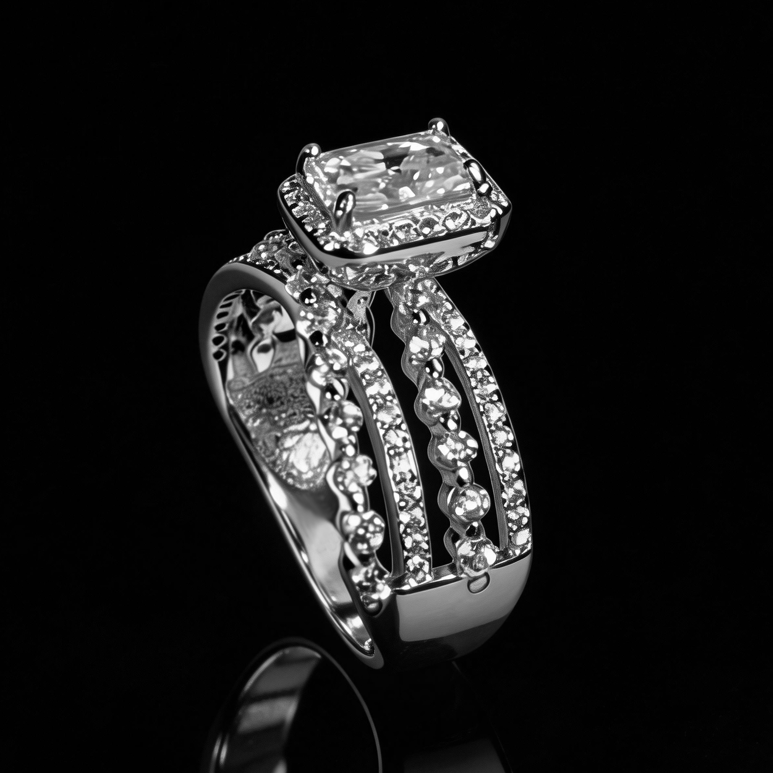 Moissanite Women's Engagement Ring