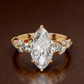 S925 Sterling Silver 18K Gold-Plated Moissanite Ring6