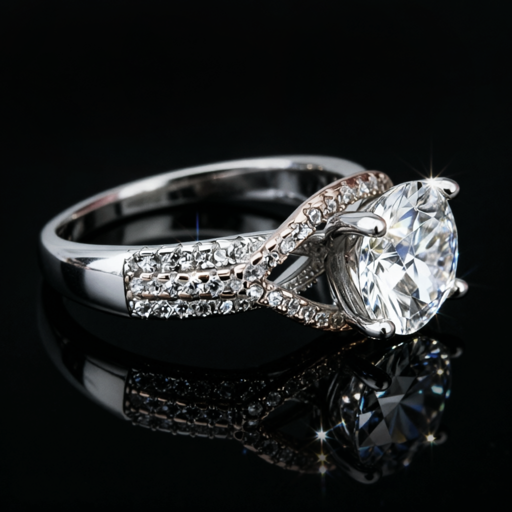 Moissanite Women's Engagement Ring