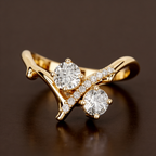 S925 Sterling Silver 18K Gold-Plated Moissanite Ring4