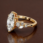S925 Sterling Silver 18K Gold-Plated Moissanite Ring6