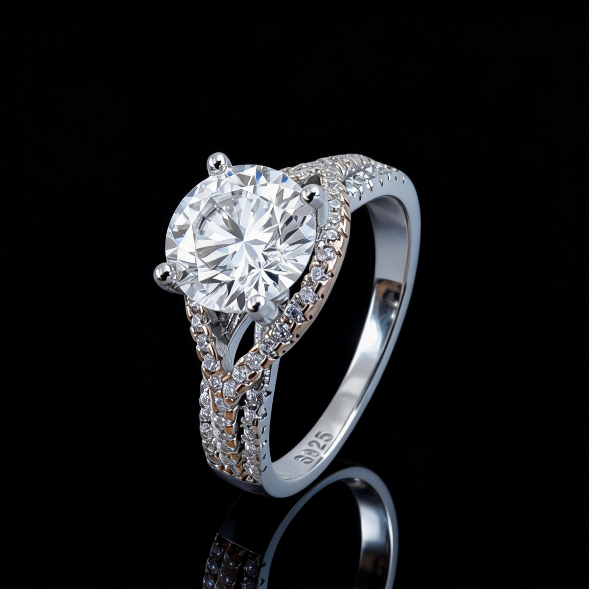 Moissanite Women's Engagement Ring
